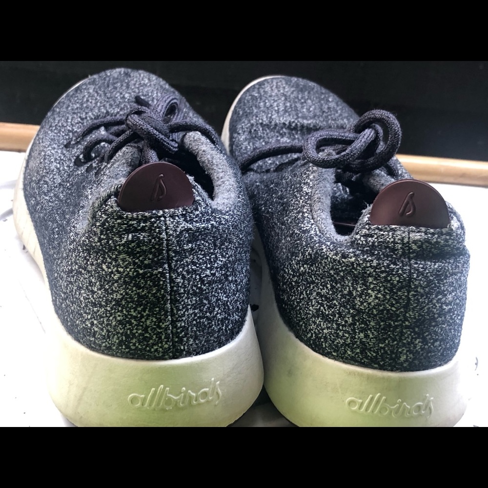 Allbirds 0619NV1 Men’s Black Gray Wool Runners Athletic Sneakers Size 10 - Picture 6 of 10